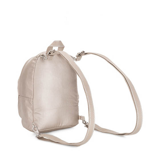 Kipling Delia Compact Metallic Convertible Ryggsäck Beige | SE 1657TC